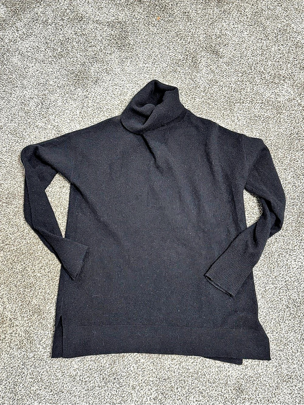 Halogen Cashmere Cowl Neck Sweater in Black Size Small